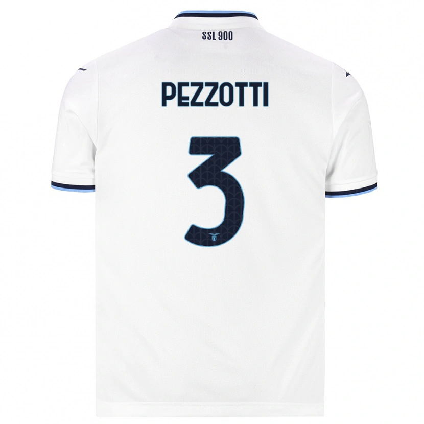 Danxen Mulher Camisola Arianna Pezzotti #3 Branco Azul Marinho Alternativa 2026/27 Camisa