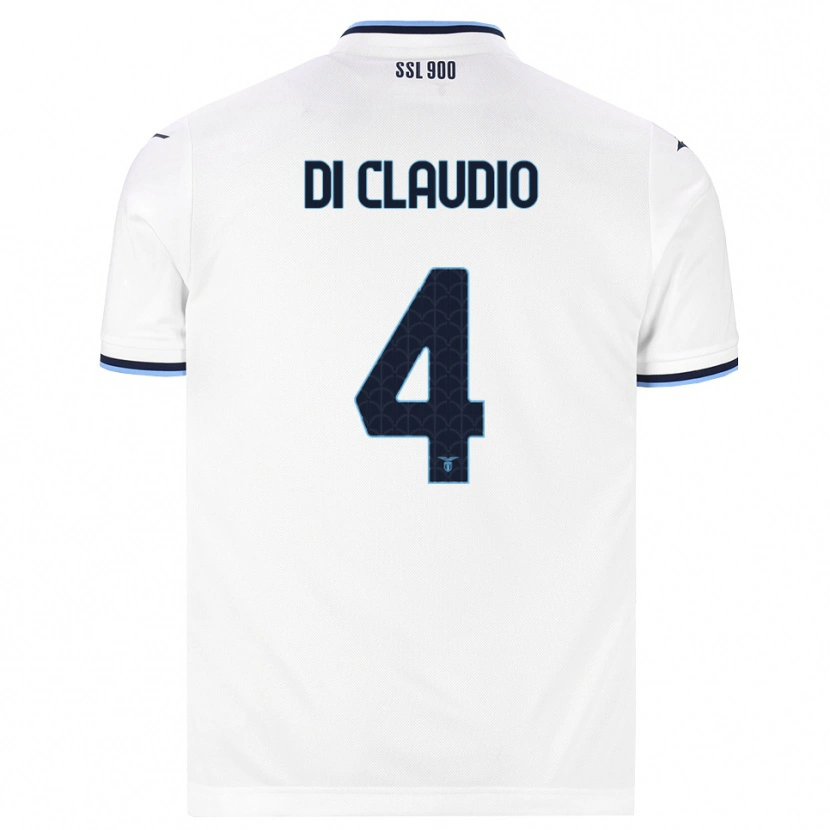 Danxen Mulher Camisola Federico Di Claudio #4 Branco Azul Marinho Alternativa 2026/27 Camisa