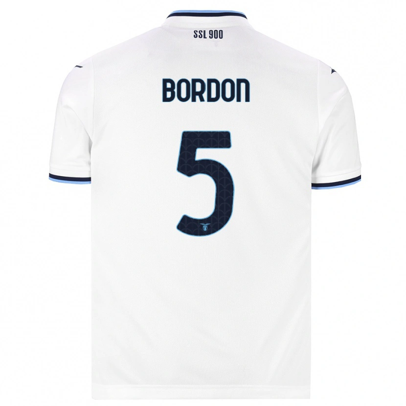 Danxen Mulher Camisola Ricardo Bordon #5 Branco Azul Marinho Alternativa 2026/27 Camisa