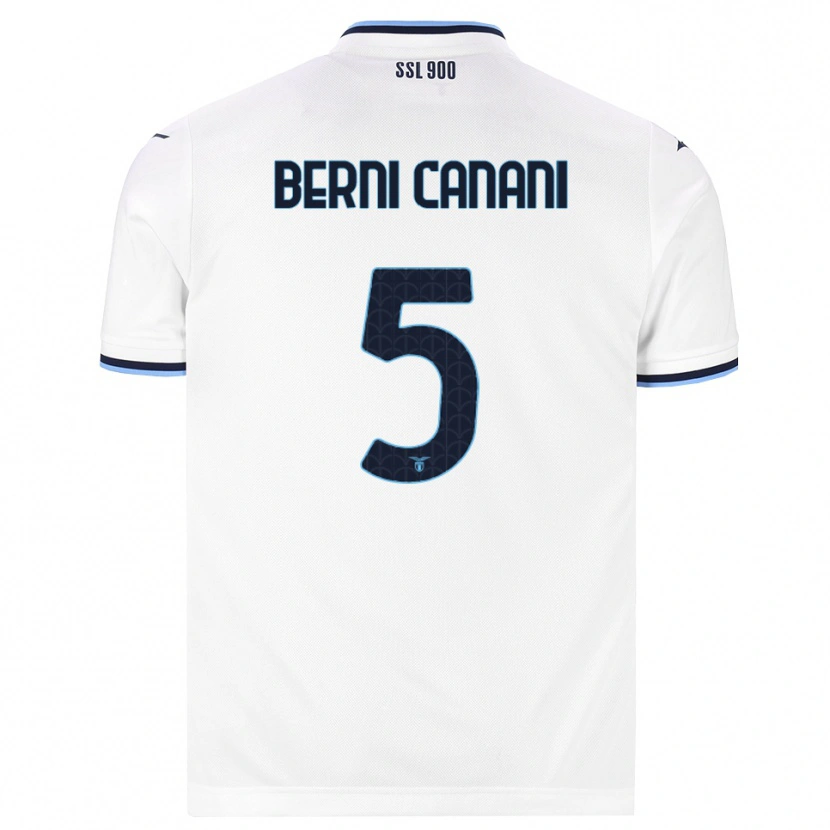 Danxen Mulher Camisola Leonardo Berni Canani #5 Branco Azul Marinho Alternativa 2026/27 Camisa