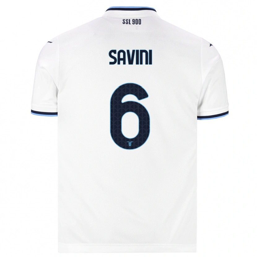 Danxen Mulher Camisola Federica Savini #6 Branco Azul Marinho Alternativa 2026/27 Camisa