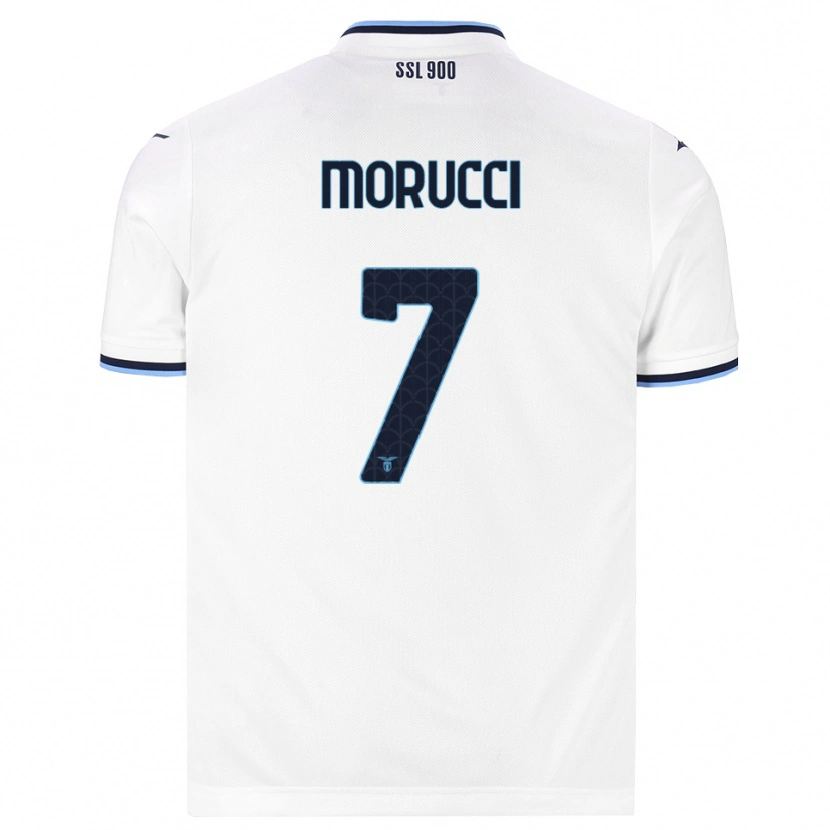 Danxen Mulher Camisola Alessandro Morucci #7 Branco Azul Marinho Alternativa 2026/27 Camisa
