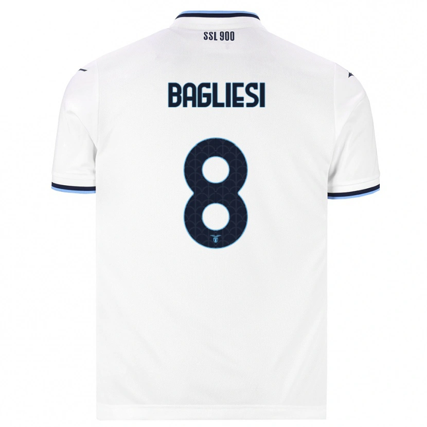 Danxen Mulher Camisola Thomas Bagliesi #8 Branco Azul Marinho Alternativa 2026/27 Camisa