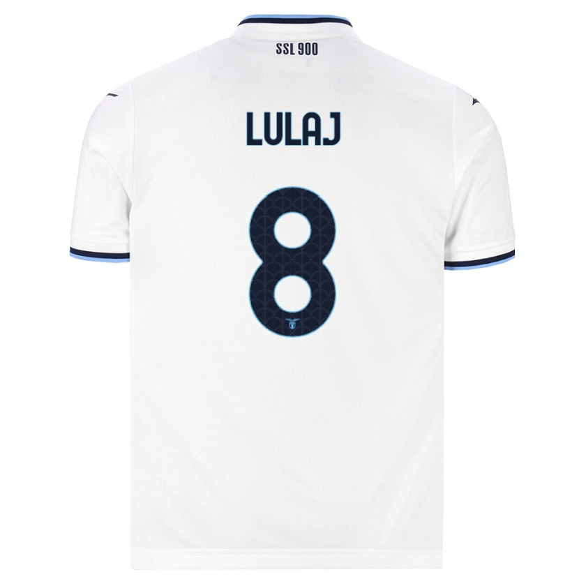 Danxen Mulher Camisola Daniele Lulaj #8 Branco Azul Marinho Alternativa 2026/27 Camisa
