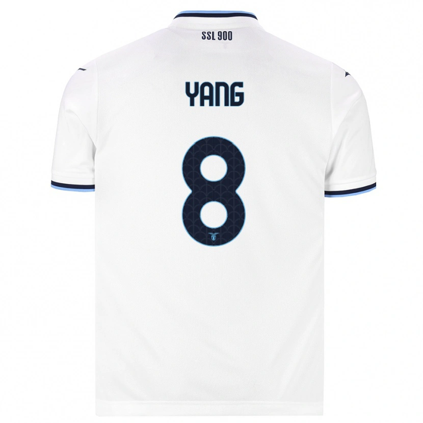 Danxen Mulher Camisola Lina Yang #8 Branco Azul Marinho Alternativa 2026/27 Camisa