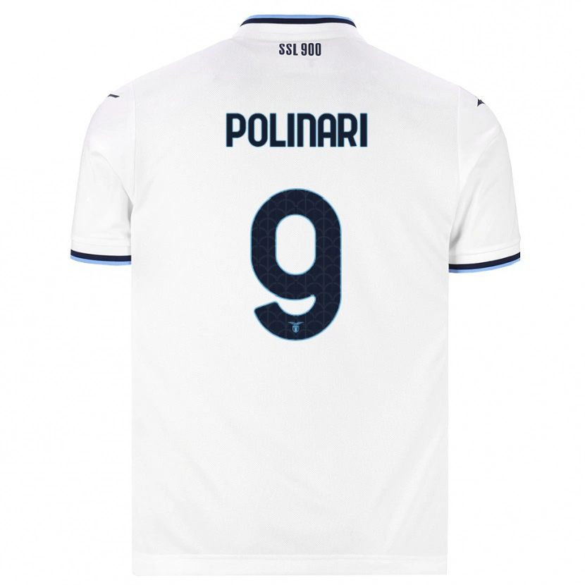 Danxen Mulher Camisola Fabio Polinari #9 Branco Azul Marinho Alternativa 2026/27 Camisa