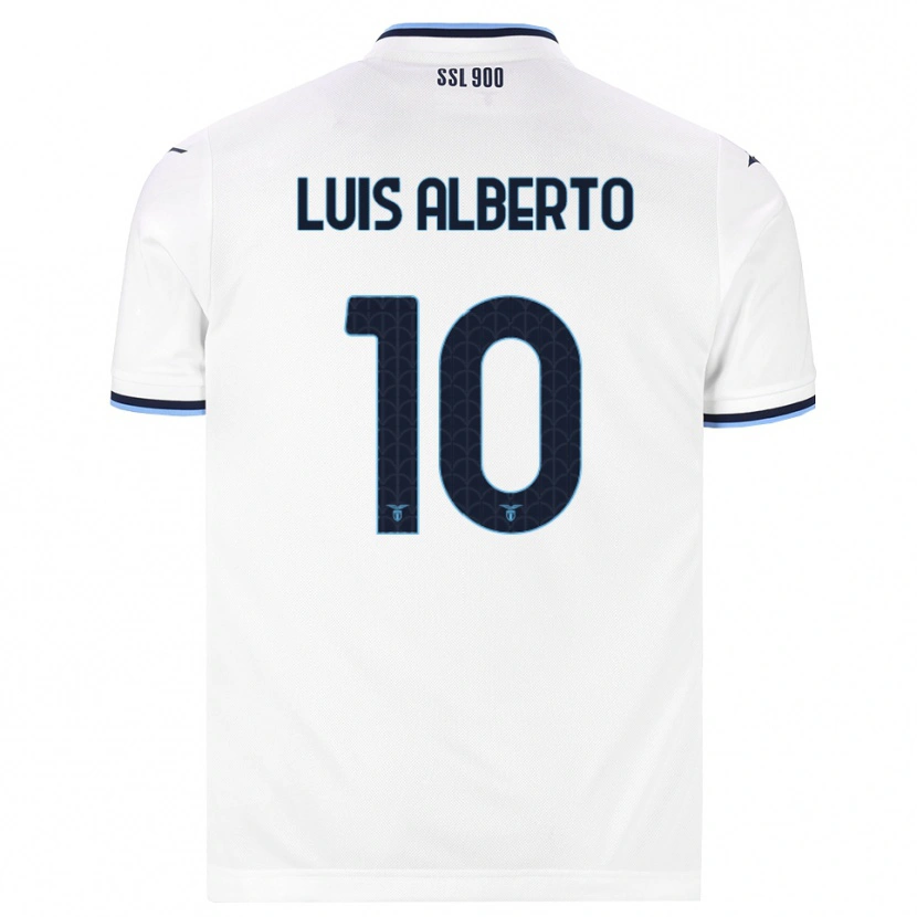 Danxen Mulher Camisola Luis Alberto #10 Branco Azul Marinho Alternativa 2026/27 Camisa