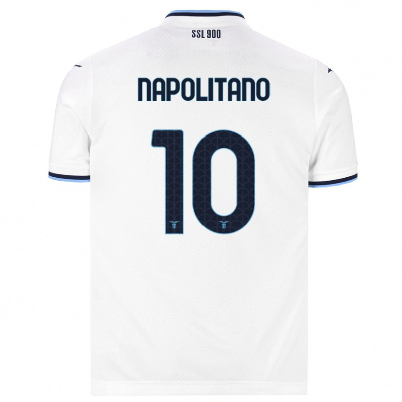 Danxen Mulher Camisola Luca Napolitano #10 Branco Azul Marinho Alternativa 2026/27 Camisa