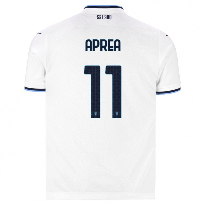 Danxen Mulher Camisola Federico Aprea #11 Branco Azul Marinho Alternativa 2026/27 Camisa