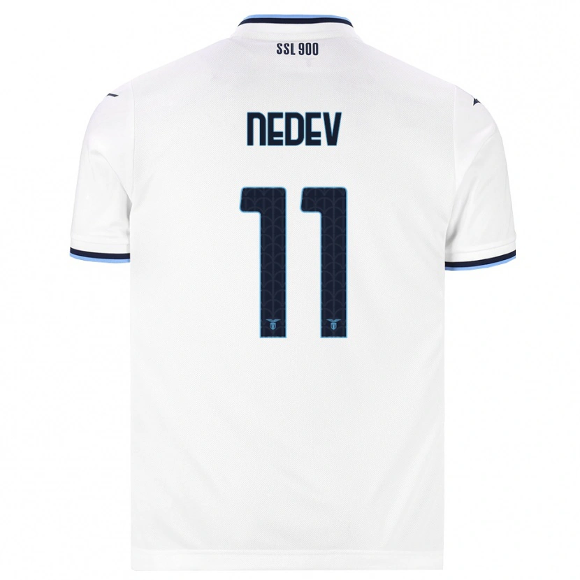 Danxen Mulher Camisola Kaloyan Nedev #11 Branco Azul Marinho Alternativa 2026/27 Camisa