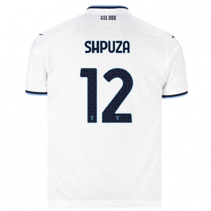 Danxen Mulher Camisola Kleo Shpuza #12 Branco Azul Marinho Alternativa 2026/27 Camisa
