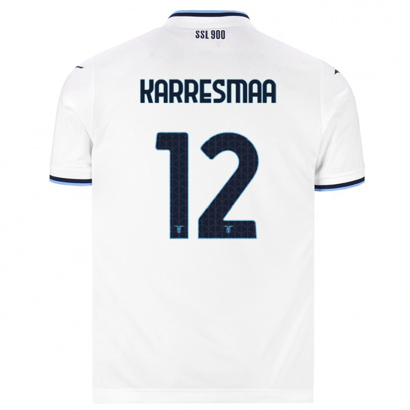 Danxen Mulher Camisola Kerttu Karresmaa #12 Branco Azul Marinho Alternativa 2026/27 Camisa