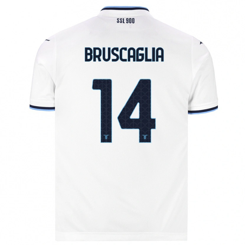 Danxen Mulher Camisola Lukas Bruscaglia #14 Branco Azul Marinho Alternativa 2026/27 Camisa