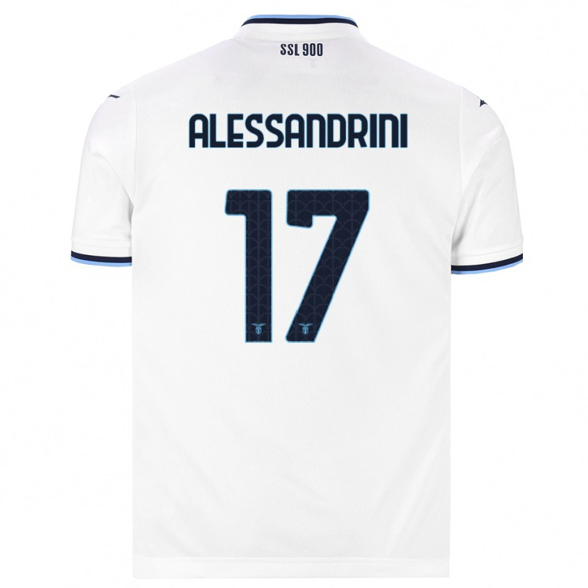 Danxen Mulher Camisola Fabrizio Alessandrini #17 Branco Azul Marinho Alternativa 2026/27 Camisa
