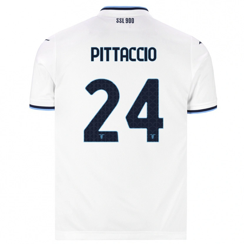 Danxen Mulher Camisola Francesca Pittaccio #24 Branco Azul Marinho Alternativa 2026/27 Camisa