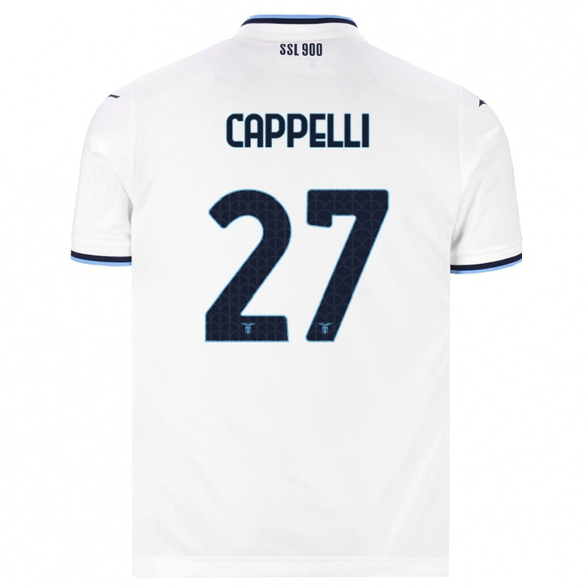 Danxen Mulher Camisola Tommaso Cappelli #27 Branco Azul Marinho Alternativa 2026/27 Camisa