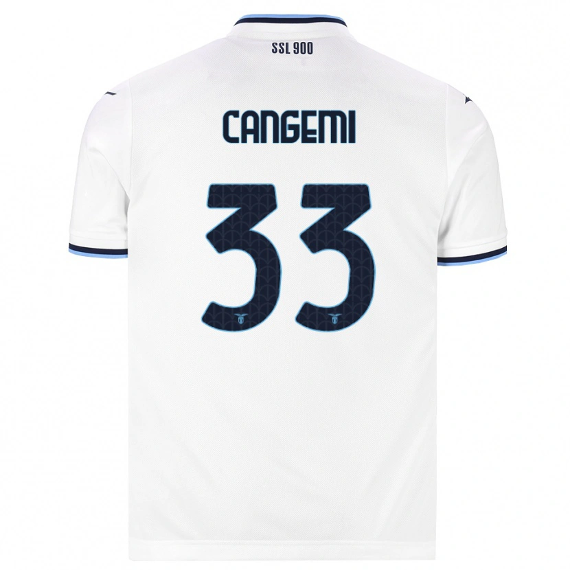Danxen Mulher Camisola Emanuele Cangemi #33 Branco Azul Marinho Alternativa 2026/27 Camisa