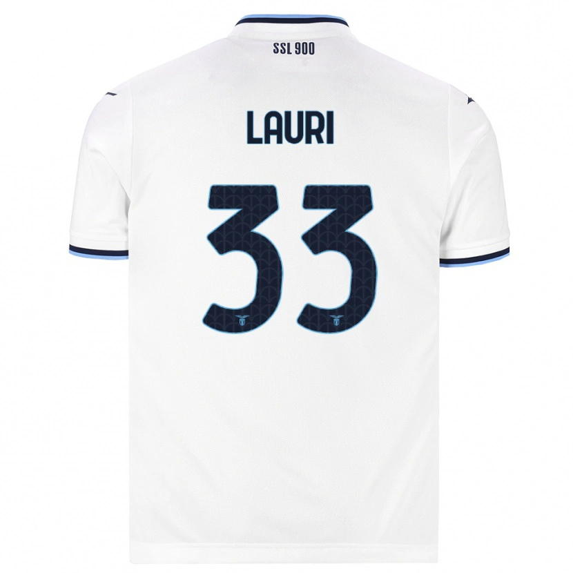 Danxen Mulher Camisola Giacomo Lauri #33 Branco Azul Marinho Alternativa 2026/27 Camisa