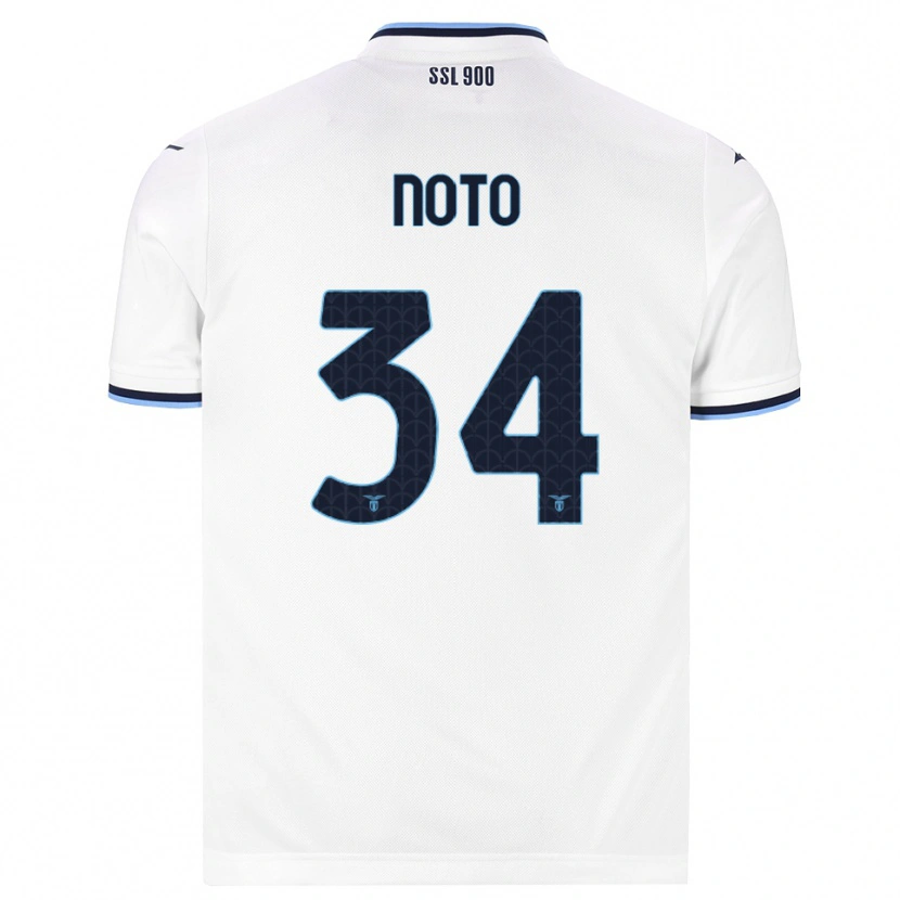 Danxen Mulher Camisola Pierpaolo Noto #34 Branco Azul Marinho Alternativa 2026/27 Camisa
