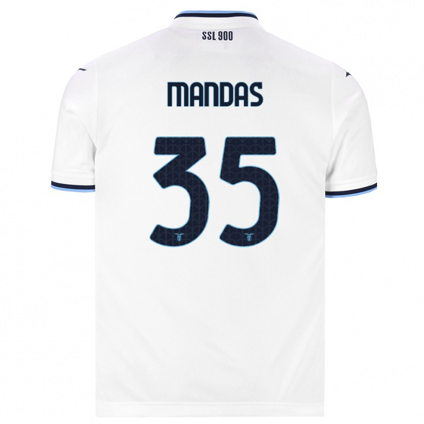 Danxen Mulher Camisola Christos Mandas #35 Branco Azul Marinho Alternativa 2026/27 Camisa