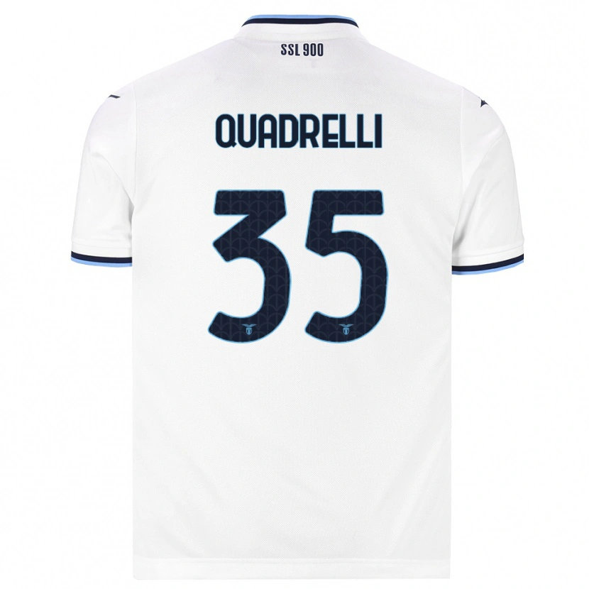 Danxen Mulher Camisola Leonardo Quadrelli #35 Branco Azul Marinho Alternativa 2026/27 Camisa