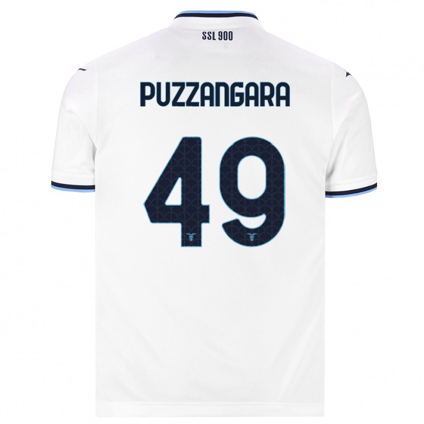 Danxen Mulher Camisola Angelo Antonio Puzzangara #49 Branco Azul Marinho Alternativa 2026/27 Camisa