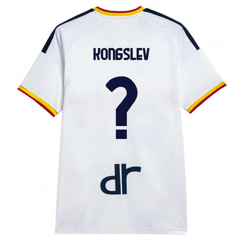 Danxen Mulher Camisola Frederik Kongslev #0 Branco Amarelo Vermelho Alternativa 2026/27 Camisa