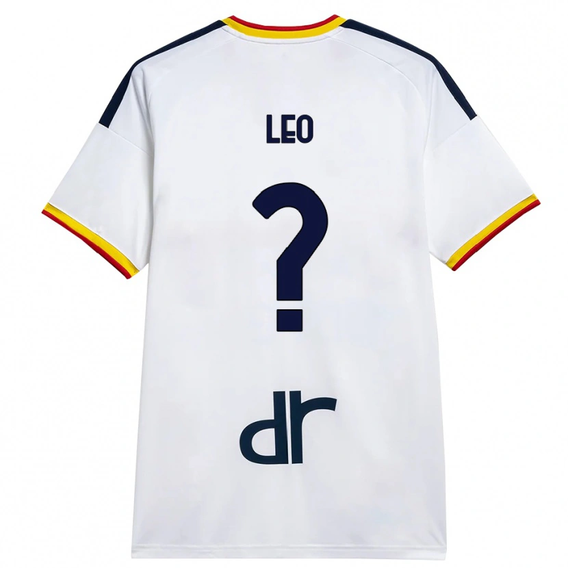 Danxen Mulher Camisola Giulio Leo #0 Branco Amarelo Vermelho Alternativa 2026/27 Camisa