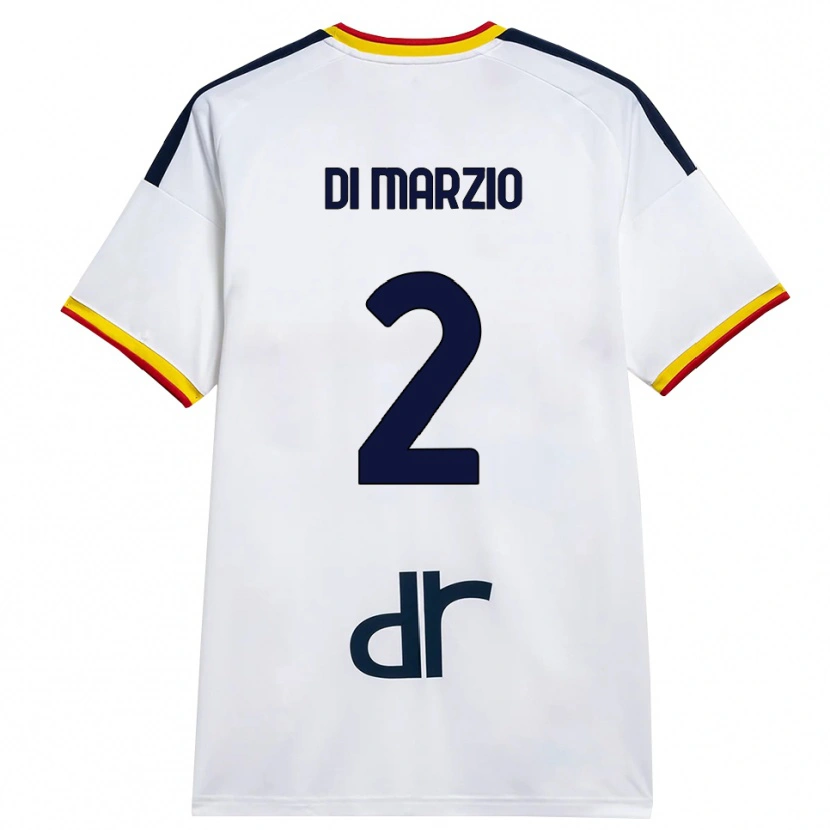 Danxen Mulher Camisola Flavio Di Marzio #2 Branco Amarelo Vermelho Alternativa 2026/27 Camisa
