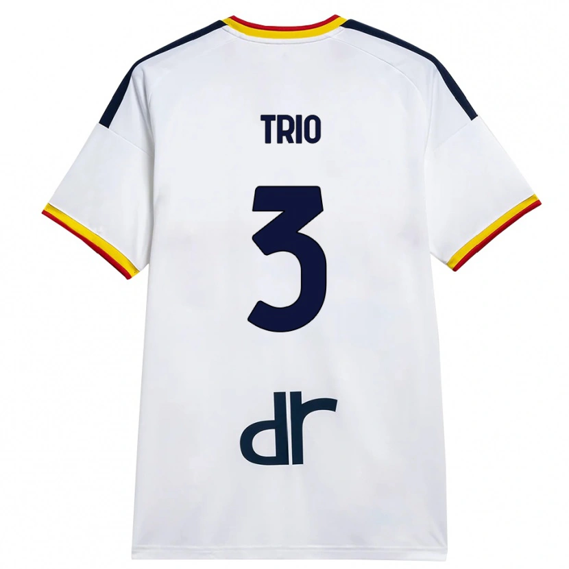 Danxen Mulher Camisola Stefano Trio #3 Branco Amarelo Vermelho Alternativa 2026/27 Camisa