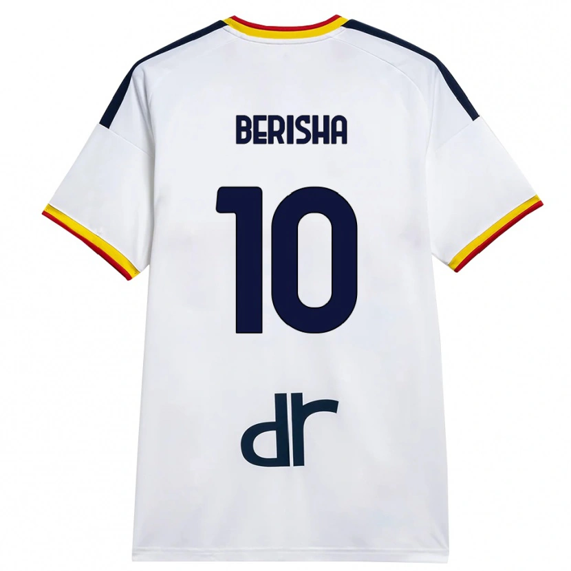 Danxen Mulher Camisola Medon Berisha #10 Branco Amarelo Vermelho Alternativa 2026/27 Camisa