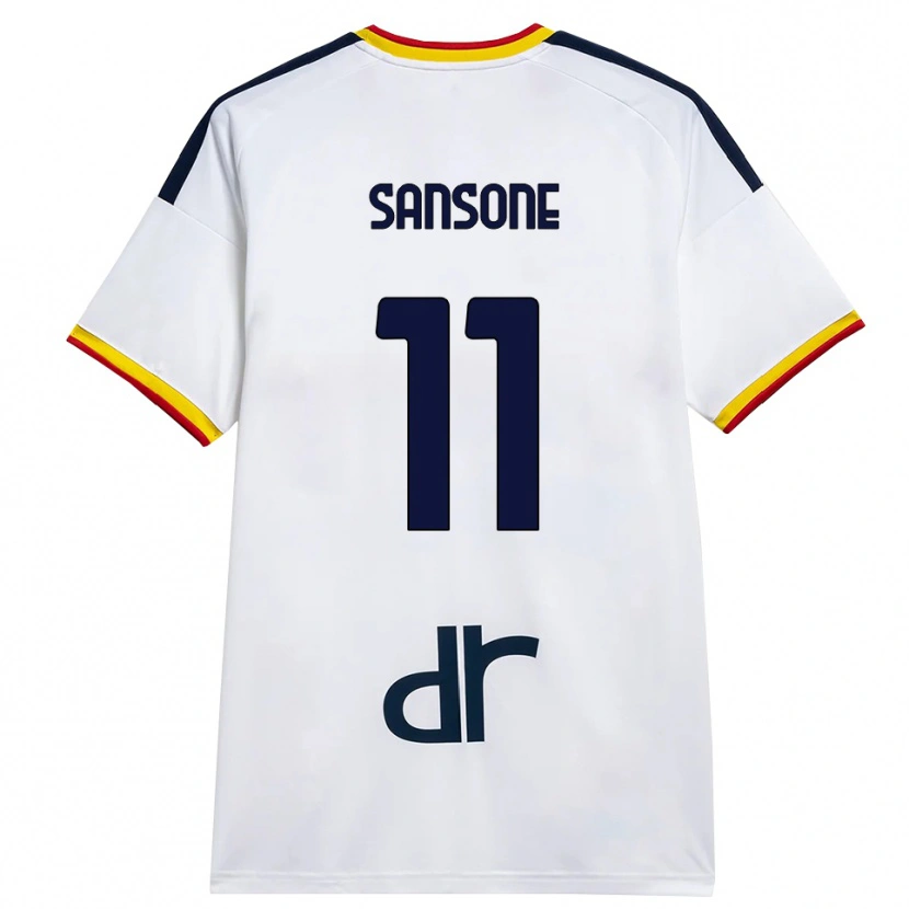 Danxen Mulher Camisola Nicola Sansone #11 Branco Amarelo Vermelho Alternativa 2026/27 Camisa