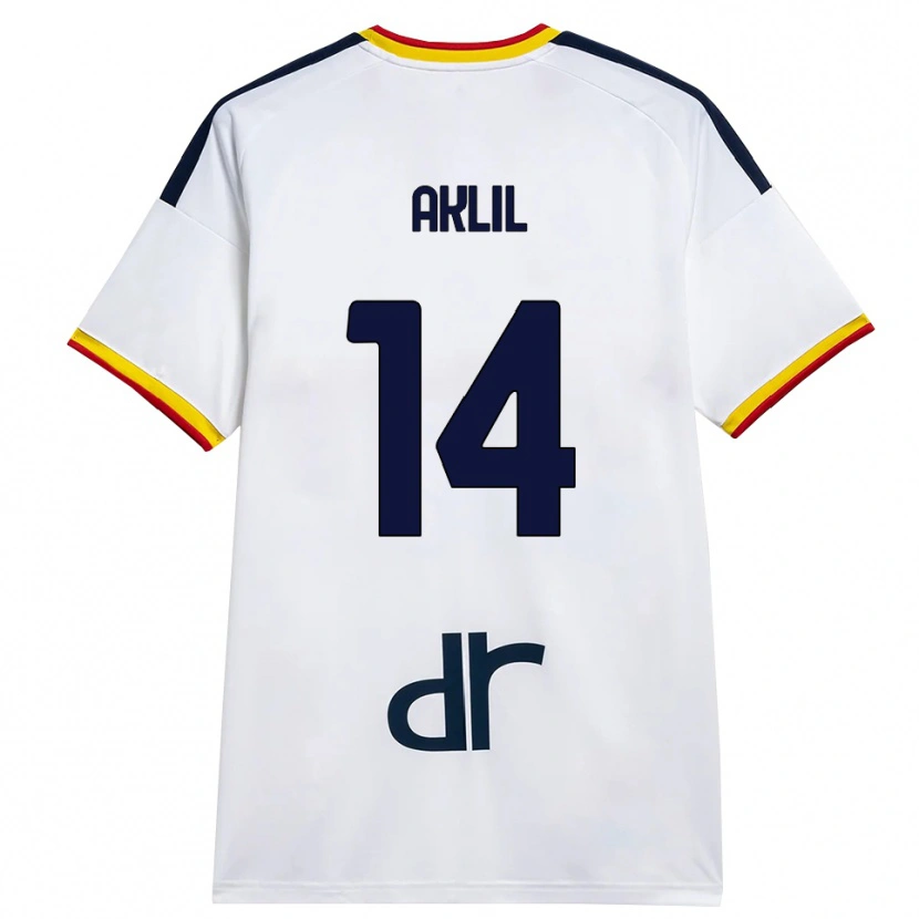 Danxen Mulher Camisola Lino Aklil #14 Branco Amarelo Vermelho Alternativa 2026/27 Camisa