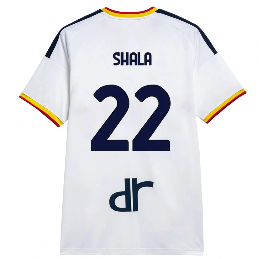 Danxen Mulher Camisola Erlis Shala #22 Branco Amarelo Vermelho Alternativa 2026/27 Camisa