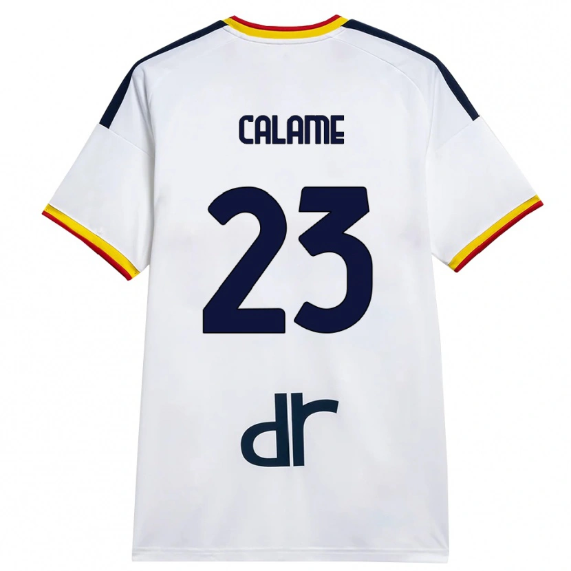 Danxen Mulher Camisola Marouane Calame #23 Branco Amarelo Vermelho Alternativa 2026/27 Camisa