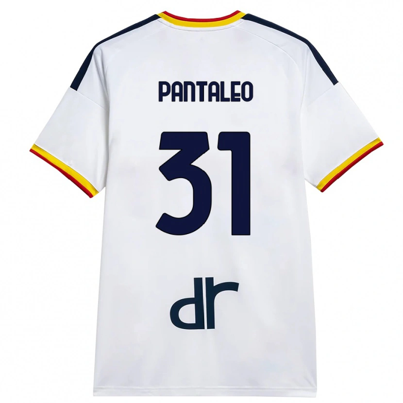 Danxen Mulher Camisola Dario Pantaleo #31 Branco Amarelo Vermelho Alternativa 2026/27 Camisa