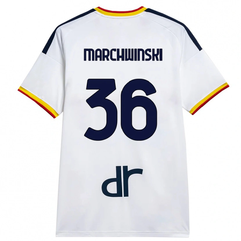 Danxen Mulher Camisola Filip Marchwinski #36 Branco Amarelo Vermelho Alternativa 2026/27 Camisa