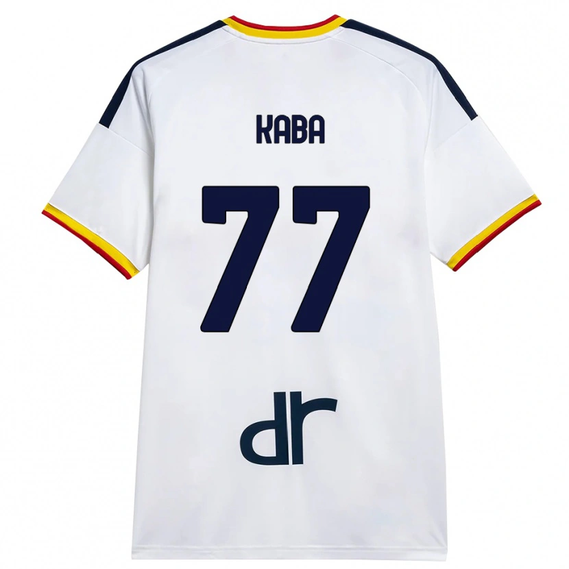 Danxen Mulher Camisola Mohamed Kaba #77 Branco Amarelo Vermelho Alternativa 2026/27 Camisa