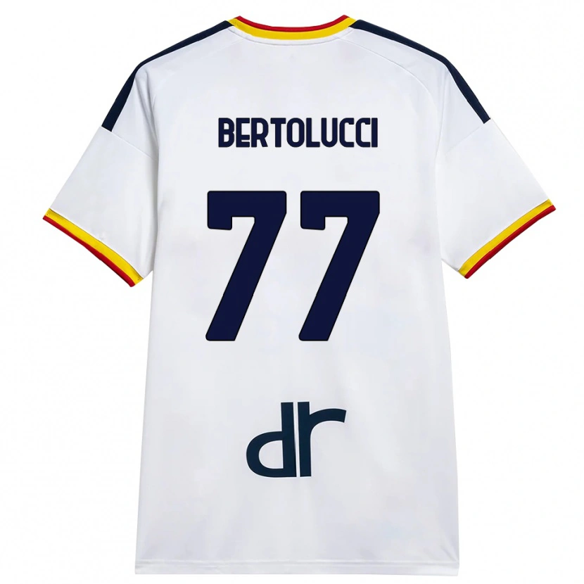 Danxen Mulher Camisola Sandro Bertolucci #77 Branco Amarelo Vermelho Alternativa 2026/27 Camisa