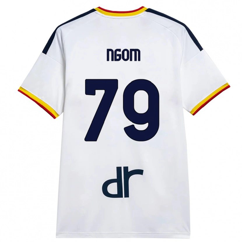 Danxen Mulher Camisola Oumar Ngom #79 Branco Amarelo Vermelho Alternativa 2026/27 Camisa