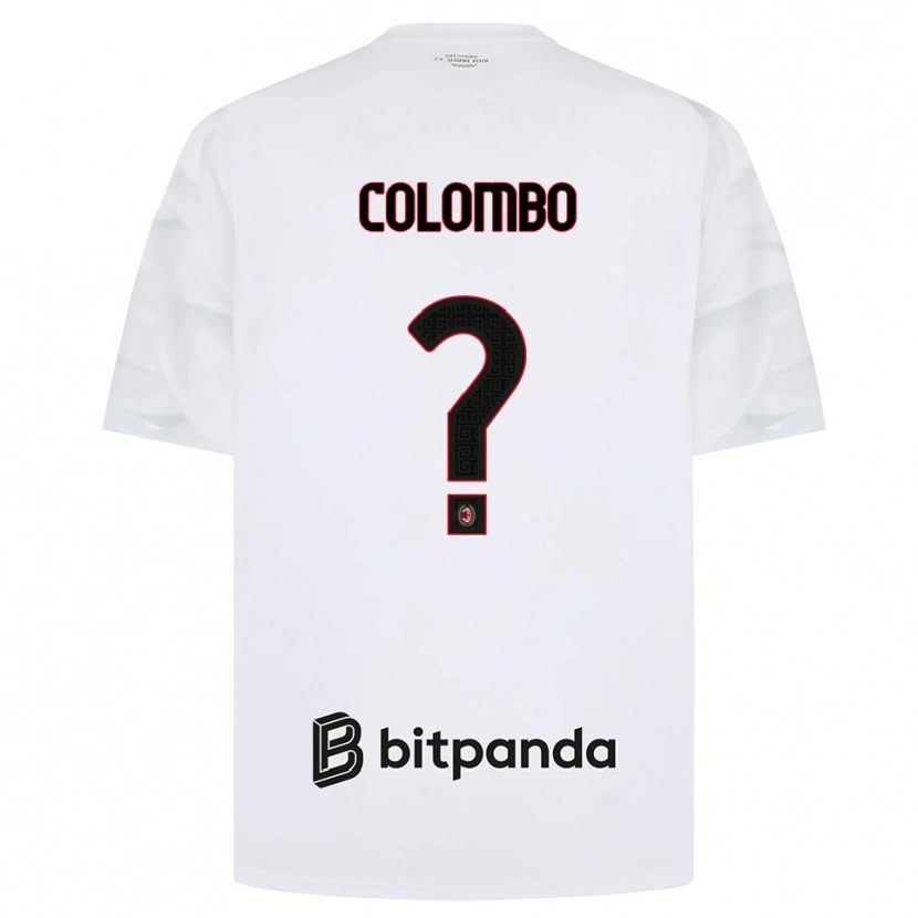 Danxen Mulher Camisola Tommaso Colombo #0 Branco Vermelho Preto Alternativa 2026/27 Camisa