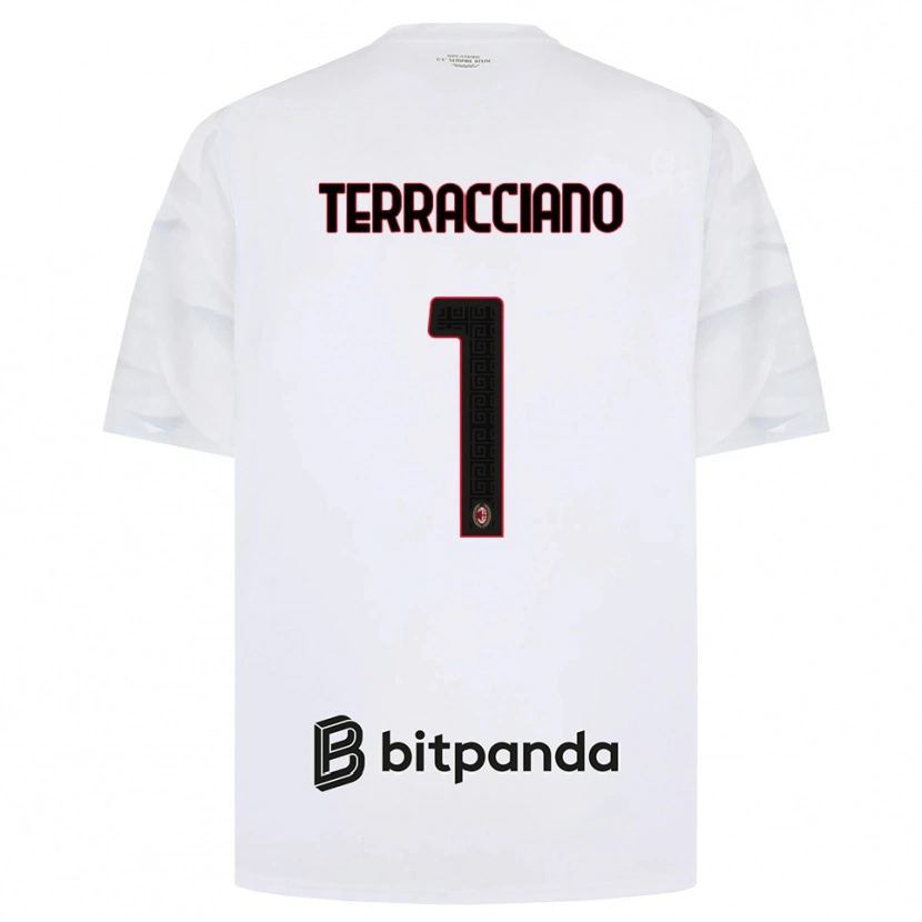 Danxen Mulher Camisola Pietro Terracciano #1 Branco Vermelho Preto Alternativa 2026/27 Camisa