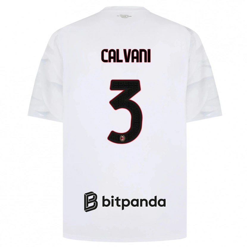 Danxen Mulher Camisola Lorenzo Calvani #3 Branco Vermelho Preto Alternativa 2026/27 Camisa