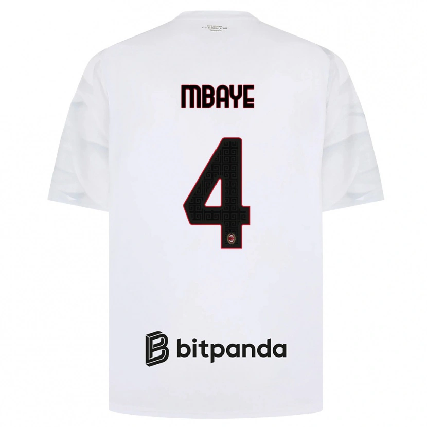 Danxen Mulher Camisola Astin Mbaye #4 Branco Vermelho Preto Alternativa 2026/27 Camisa