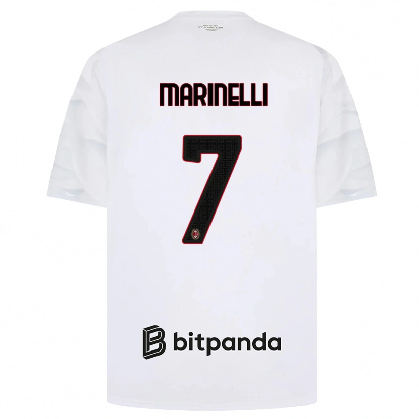 Danxen Mulher Camisola Gloria Marinelli #7 Branco Vermelho Preto Alternativa 2026/27 Camisa