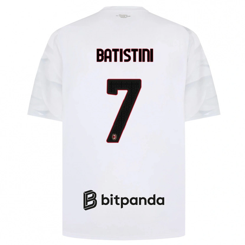 Danxen Mulher Camisola Simone Batistini #7 Branco Vermelho Preto Alternativa 2026/27 Camisa