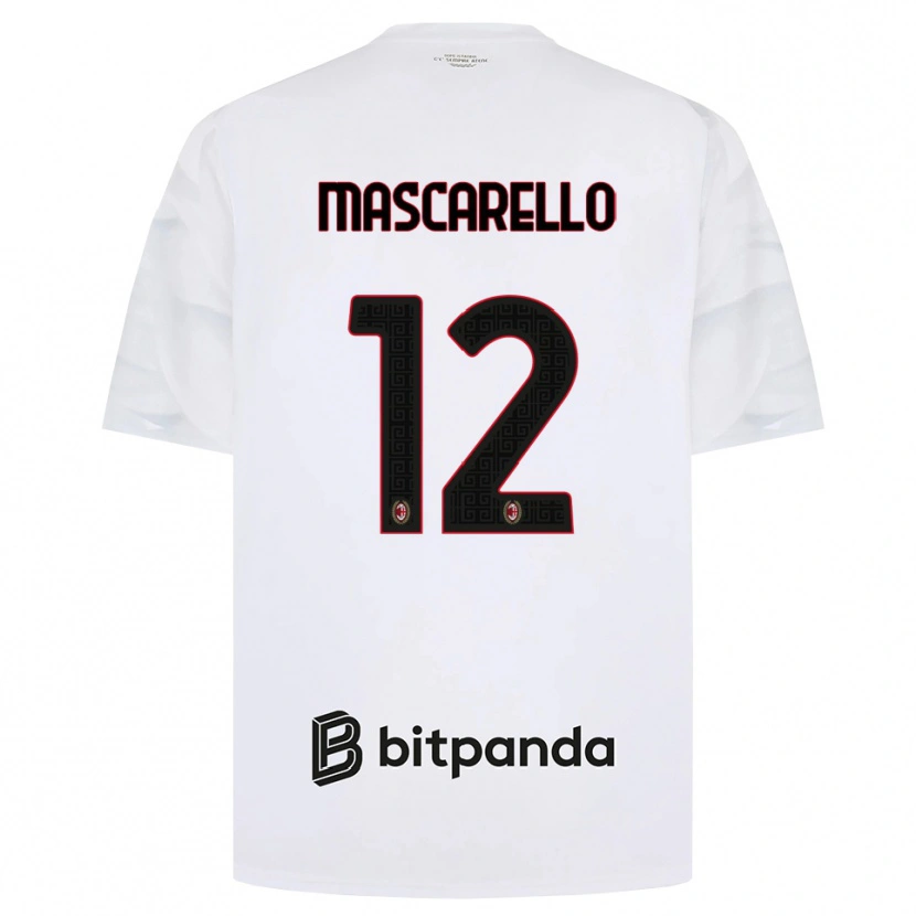 Danxen Mulher Camisola Marta Mascarello #12 Branco Vermelho Preto Alternativa 2026/27 Camisa