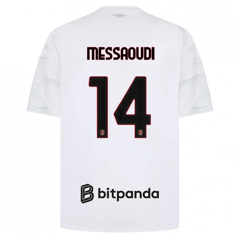 Danxen Mulher Camisola Yanis Messaoudi #14 Branco Vermelho Preto Alternativa 2026/27 Camisa