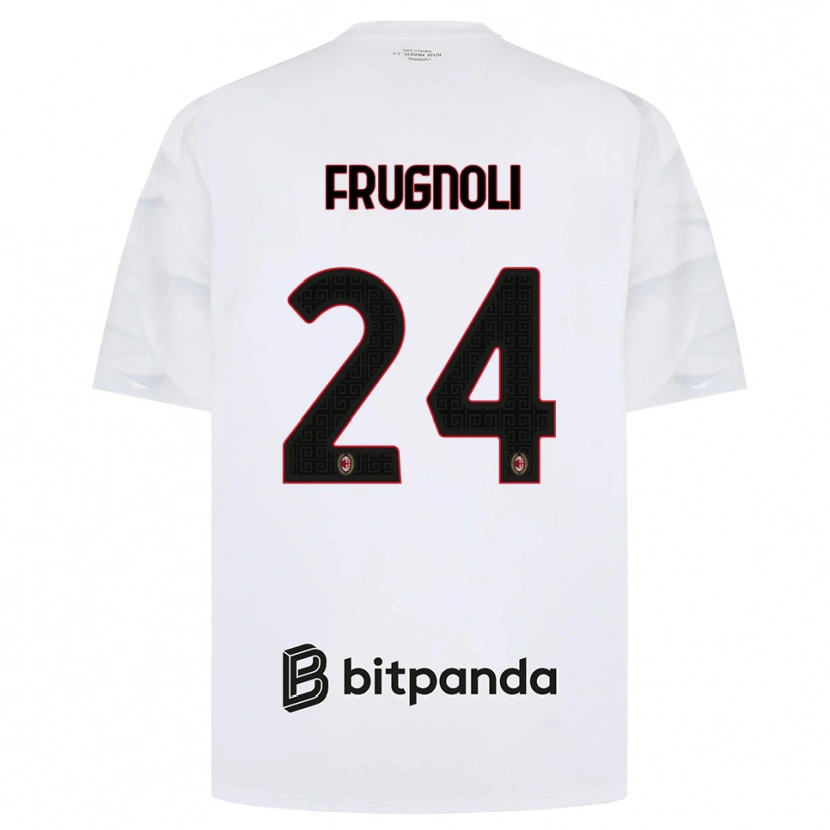 Danxen Mulher Camisola Leonardo Frugnoli #24 Branco Vermelho Preto Alternativa 2026/27 Camisa