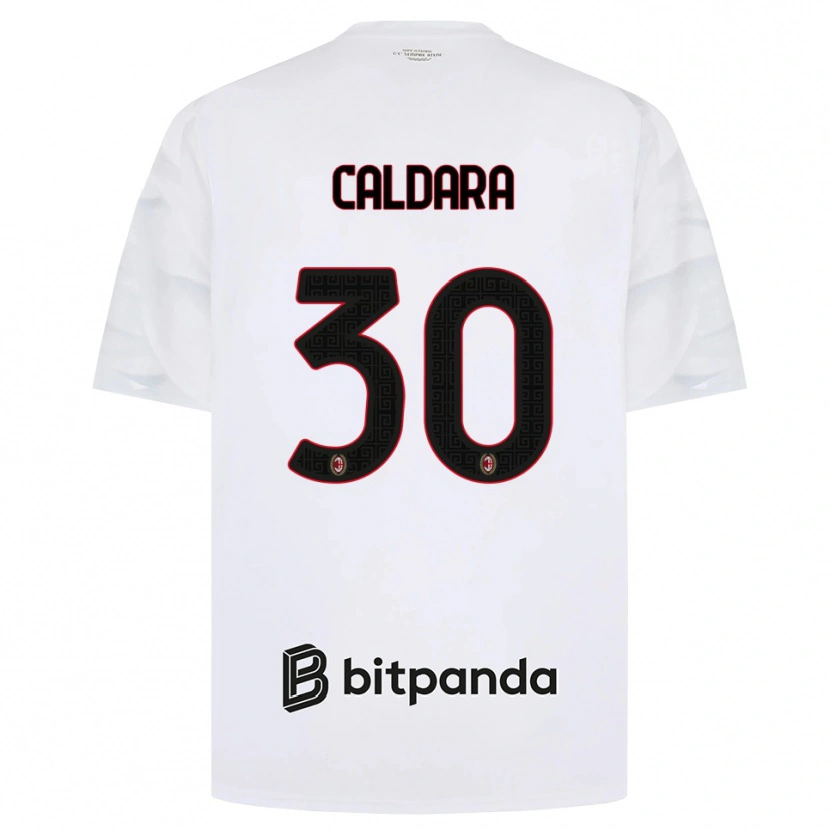 Danxen Mulher Camisola Mattia Caldara #30 Branco Vermelho Preto Alternativa 2026/27 Camisa
